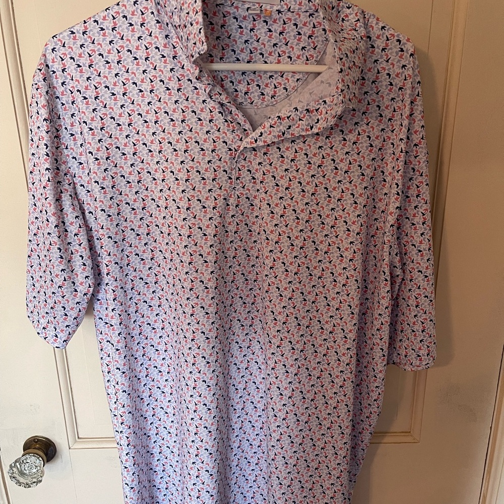 Straight down golf polo